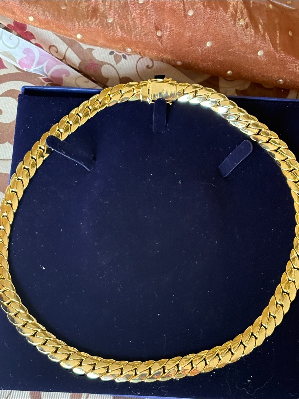 22” 14kt Yellow Gold Unisex Cuban Necklace